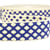 Bobine 10m Sangle motif croix 37 mm Bleu et écru