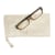 Etui à lunettes beige en coton à décorer - 10 x 20 cm