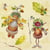 4 serviettes en papier découpage collage 33 cm SCENE D AUTOMNE N 102