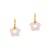 Boucles d'oreilles Fleur en pierres Quartz Rose