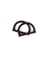 Lot de 2 Anses de sac en bois en forme de demi-cercle - DMC Marron Foncé