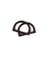 Lot de 2 Anses de sac en bois en forme de demi-cercle - DMC Marron Foncé