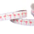 Galon jacquard flamants roses blanc 16mm au mètre