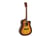 DIMAVERY Guitare Folk DR-520 Dégradé Brun Electro