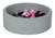Piscine à balles Aire de jeu + 200 balles noir, blanc, rose clair,gris - Velinda