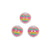 Lot de 6 boutons 2 trous enfant coeur