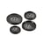 Lot de 6 boutons costume noir