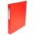 Classeur rembordé polypropylène 4 anneaux ronds de 25mm sur 3eme de couverture - Rouge - x 10 - Exacompta