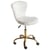 Chaise de Bureau Blanche en Fausse Fourrure Réglable en Hauteur Pivotante Design Moderne