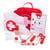La sacoche de docteur avec accessoires en bois - Bigjigs - Rouge