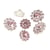 Bouton strass rose