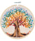 Kit de Broderie “L’Arbre de Vie” avec Cercle en Bambou 15 cm – Trimits Multicolore