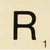 Grande lettre en bois façon scrabble 10 cm Lettre R
