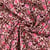 Tissu Sweat léger French Terry Lilia fleurs Roses sur fond Beige nougat