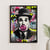 Poster encadré portrait expressionniste — Le Reflet de l'Âme — Tableau décoratif mural — Calbarracin — cadre bois — 70 x 50 cm