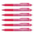 Lot de 6 Stylos Roller Rétractables Frixion Ball Clicker Pointe Fine Rose