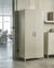 Armoire de Rangement Acier Beige Clair 2 Portes 4 Étagères Bureau à Domicile Design industriel