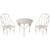 Ensemble de sièges 3 - pièces, blanc, 2chaises+1table, 1 lot