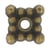 MégaCréa - Perle rondelle intercalaire métal Carré 6 mm Bronze 10 pièces