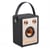 Enceinte Bluetooth Élégante 8W Bois et Cuir Autonomie 6h Son Puissant Noir YONIS