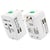 Adaptateur de Voyage 2 USB Prise International UK, USA, AUS, NZ, EU Akashi Blanc