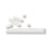 Ruban adhésif 3D, 3x100 mm, blanc, épaiss. 2 mm, : plaque 10x10 cm