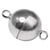 Fermoir magnétique boule extra fort 12mm ø - argenté