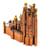 MetalEarth: ICONX - GAME OF THRONES / RED KEEP 9.9x3.4x8.4cm, maquette 3D en métal avec 2 feuilles multicolorées, sur carte, 14+
