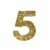 Chiffres en cire - 5 - , or, 9mm, 2 pces