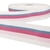 Disquette 25m ruban gros grain stripes Rose Clair