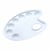 Palette - Toutes peintures - Ovale - Blanc - Plastique - 7 godets - Art creation