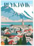 Affiche ville Reykjavik | A3 : 29,7x42cm