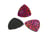 2 Pendentifs en acrylique forme triangle 24*24mm imprimé léopard rose