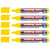 Lot de 5 marqueurs tableau blanc - EDDING 360 - Pointe ronde 1,5-3 mm - Jaune