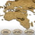 Carte du Monde en Bois CREATIFWOOD 2D Foncée M (100 x 70 cm) - Décoration Murale