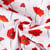 Tissu Coton imprimé Coquelicots rouges sur fond Blanc