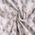 Tissu Coton imprimé Noélie boules avec petites attaches dorées sur fond Blanc - Au mètre