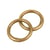 Lot de 2 anneaux de sac métal 33,4mm bronze