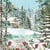 Lot de 4 serviettes en papier découpage collage 33 cm PAYSAGE DE NOEL N 705