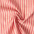 Tissu Double gaze de Coton Gipsy Rayé Saumon sur fond Rose nude