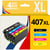 407XL - Pack 4 cartouches Epson 407XL compatibles WF-4720 WF-4730 WF-4740 - 123CONSOMMABLES