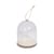 Cloche en plastique avec socle, 9cm ø, 11cm, av.cordon de jute