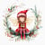 Lot de 4 serviettes en papier découpage collage 33 cm FEE DE NOEL N 612