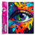 Diamond Painting Broderie Diamant LUMINLIFE 40x50cm, 100% strass, diamants ronds - Oeil en couleurs
