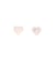 Lot de 6 boutons coeur culot 17mm blanc