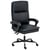 Fauteuil de Bureau Noir en Cuir PU Réglable Inclinable Pivotant Rembourré Chaise Siège de Direction