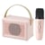 Enceinte Bluetooth Portable Karaoké Son Hifi 5W Micro Intégré Rose YONIS
