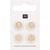 4 boutons en noix de coco - 13 mm