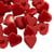 10 BOUTONS de TIGE Rouge Forme COEUR Acrylique diamètre 17 mm 1 trou - creation couture Diy