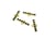 4 Connecteurs barre -  rectangle 16*6mm doré et strass noir